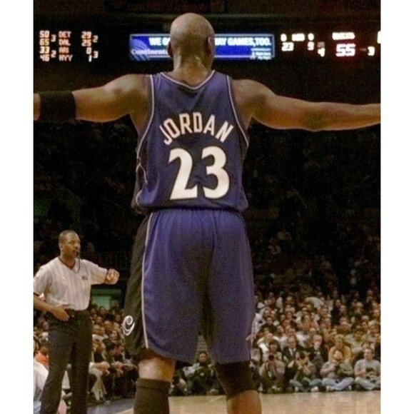 Michael Jordan (Mitch/Ness)-(Wizards)-(Jersey)-(Blue)-(Good Cond.)-(XL)-$100.00 - Picture 4 of 12